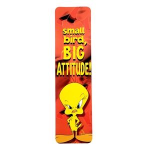 Vintage Y2K Tweety tab Bookmark "Big Attitude" Looney Tunes- Warner 2001 Antioch